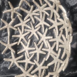 Beautiful Pewter Starfish Decorative Bowl